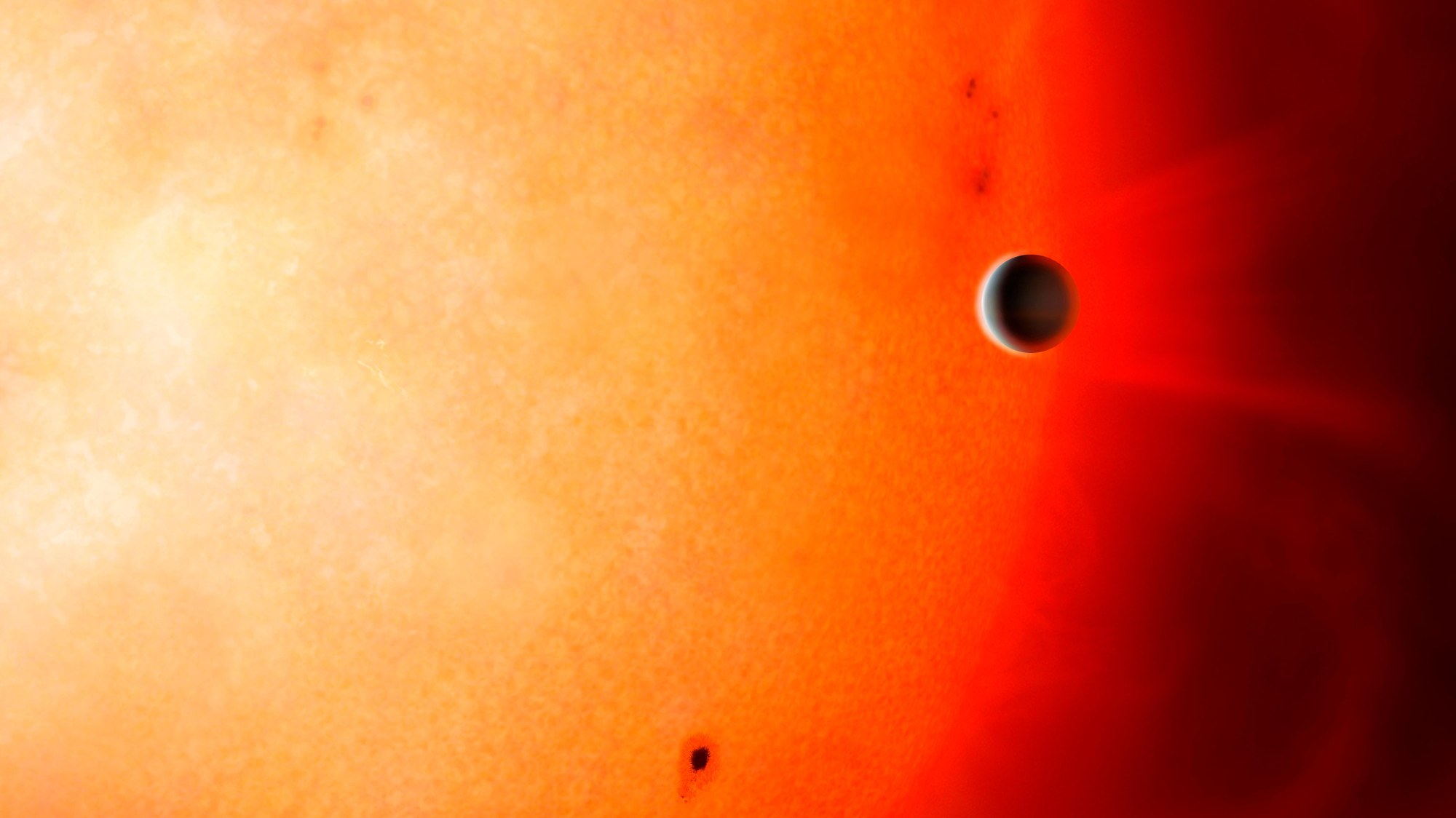 NGTS-4b - der erste Planet in der Neptun-Wueste (kuenstlerische Darstellung)