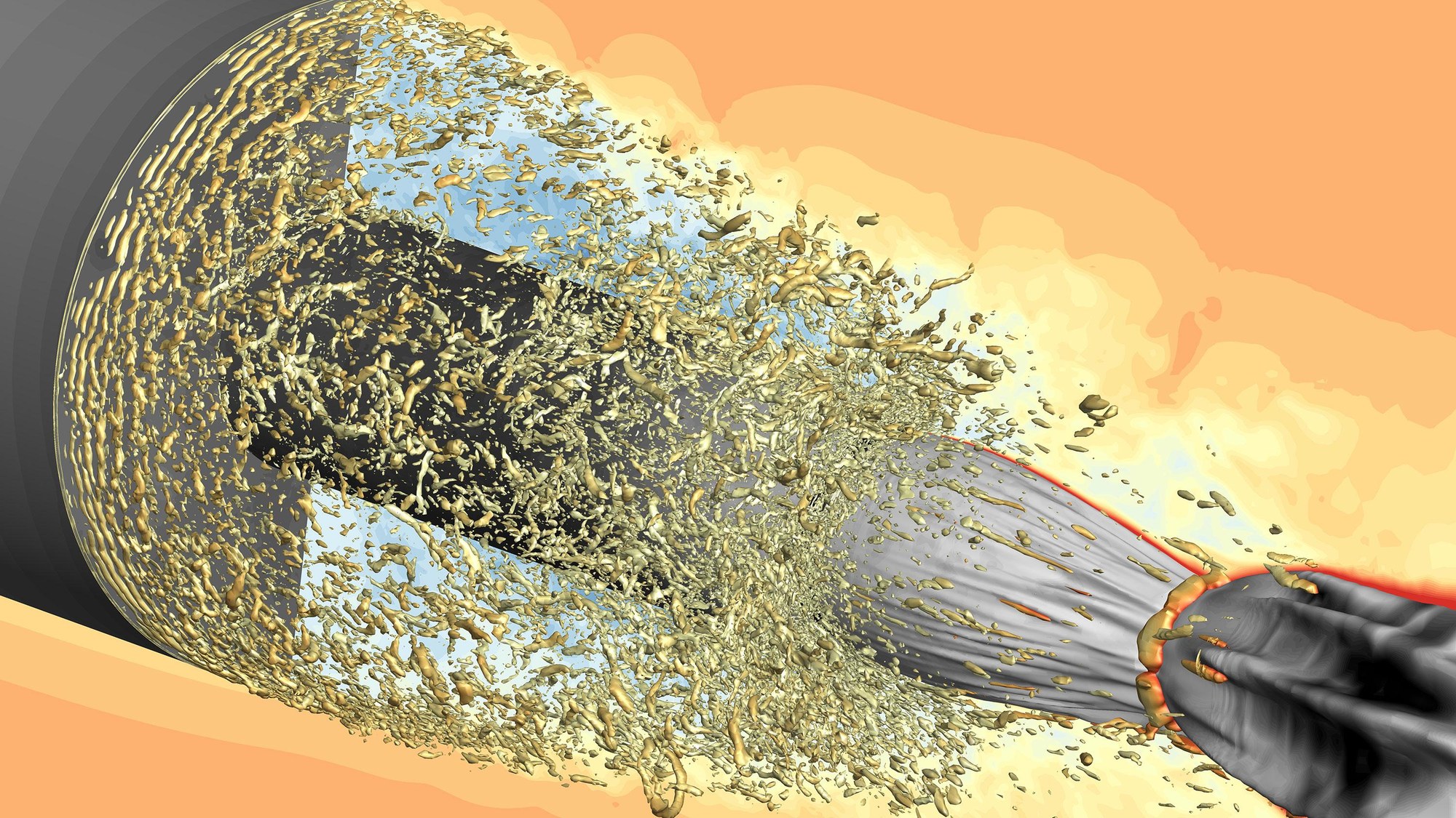 Heckströmung am gestuften Zylinder