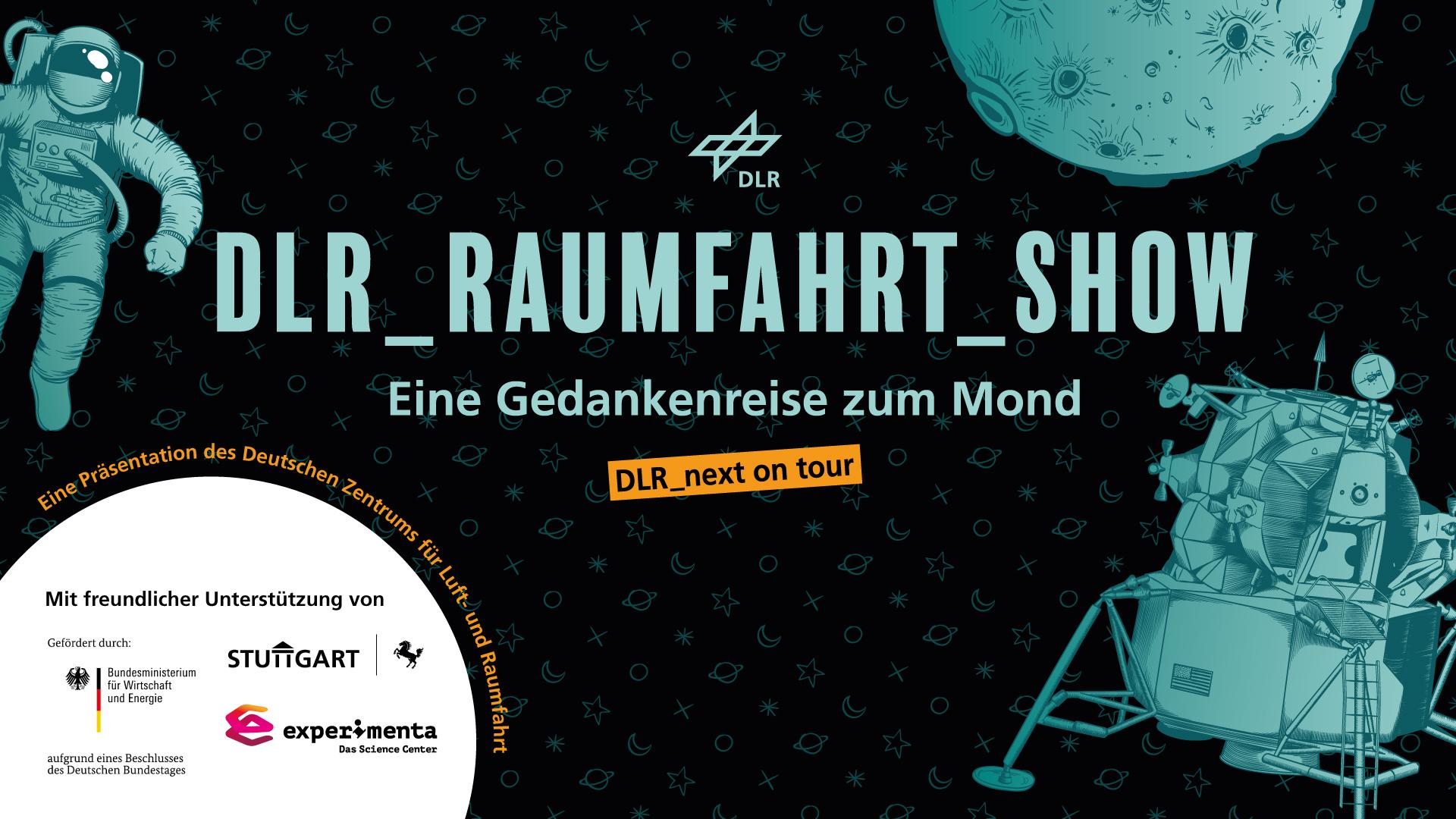 Startbild YouTube-Video: DLR_Raumfahrt_Show  - Eine Gedankenreise zum Mond - mit Alexander Gerst