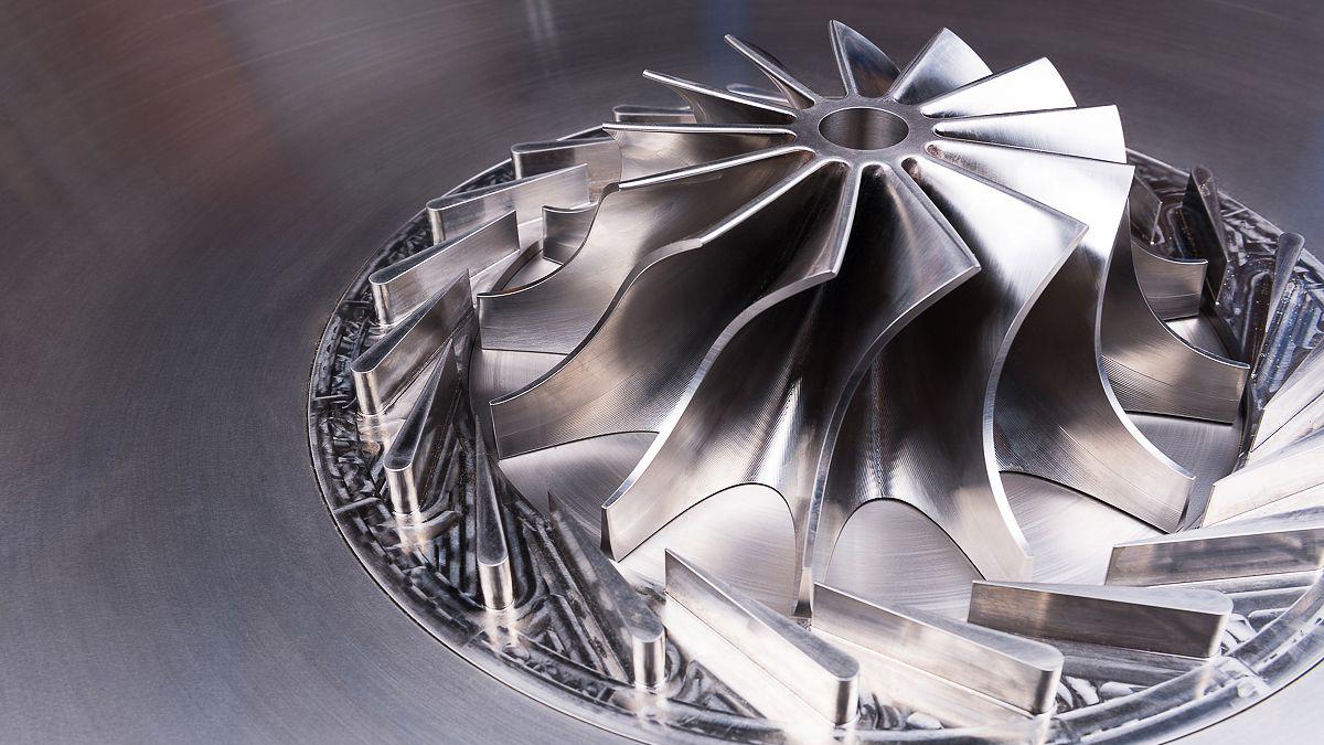 Nahaufnahme Mikrogasturbine Turbinenrad