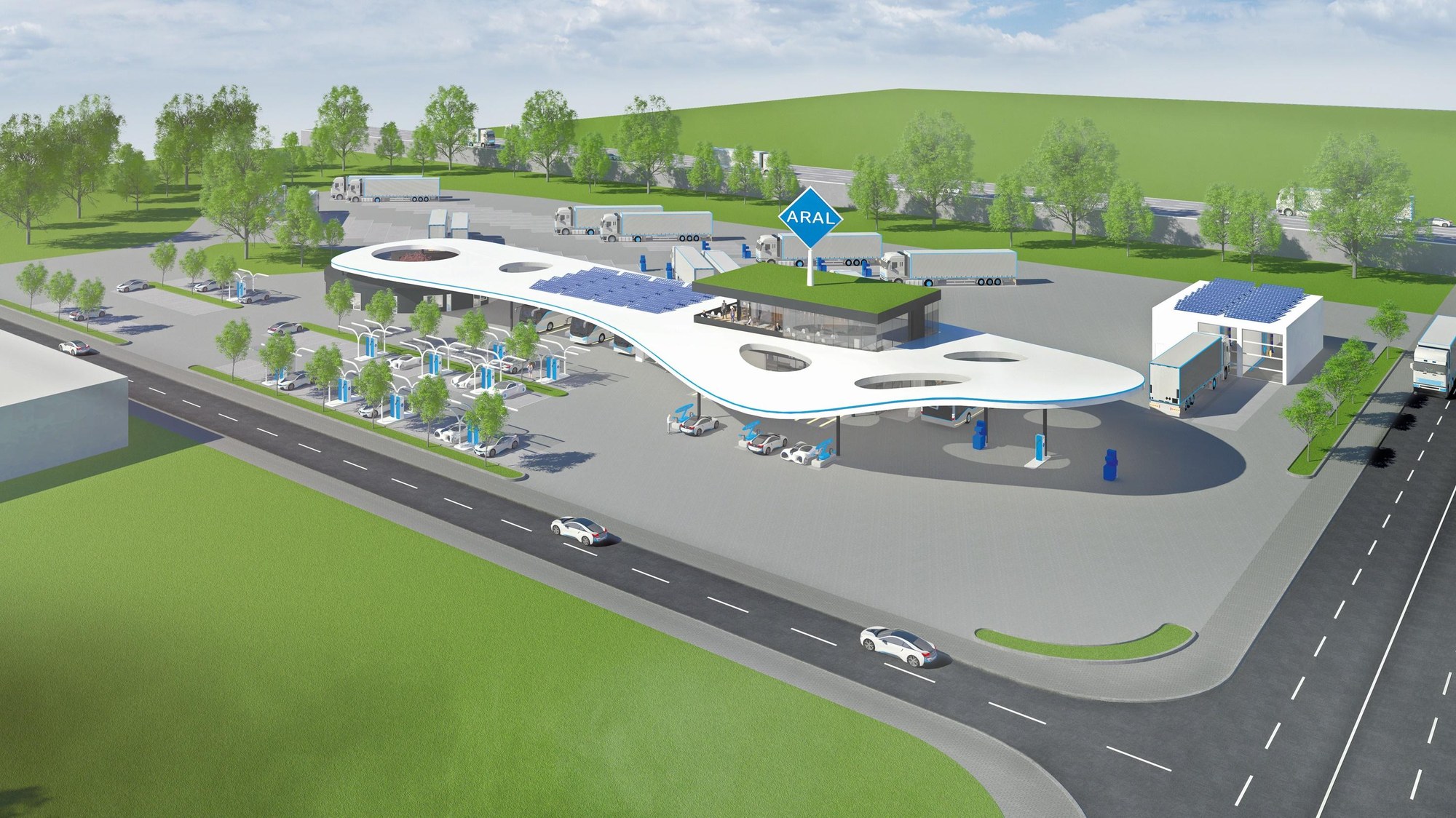 Tankstelle an der Autobahn