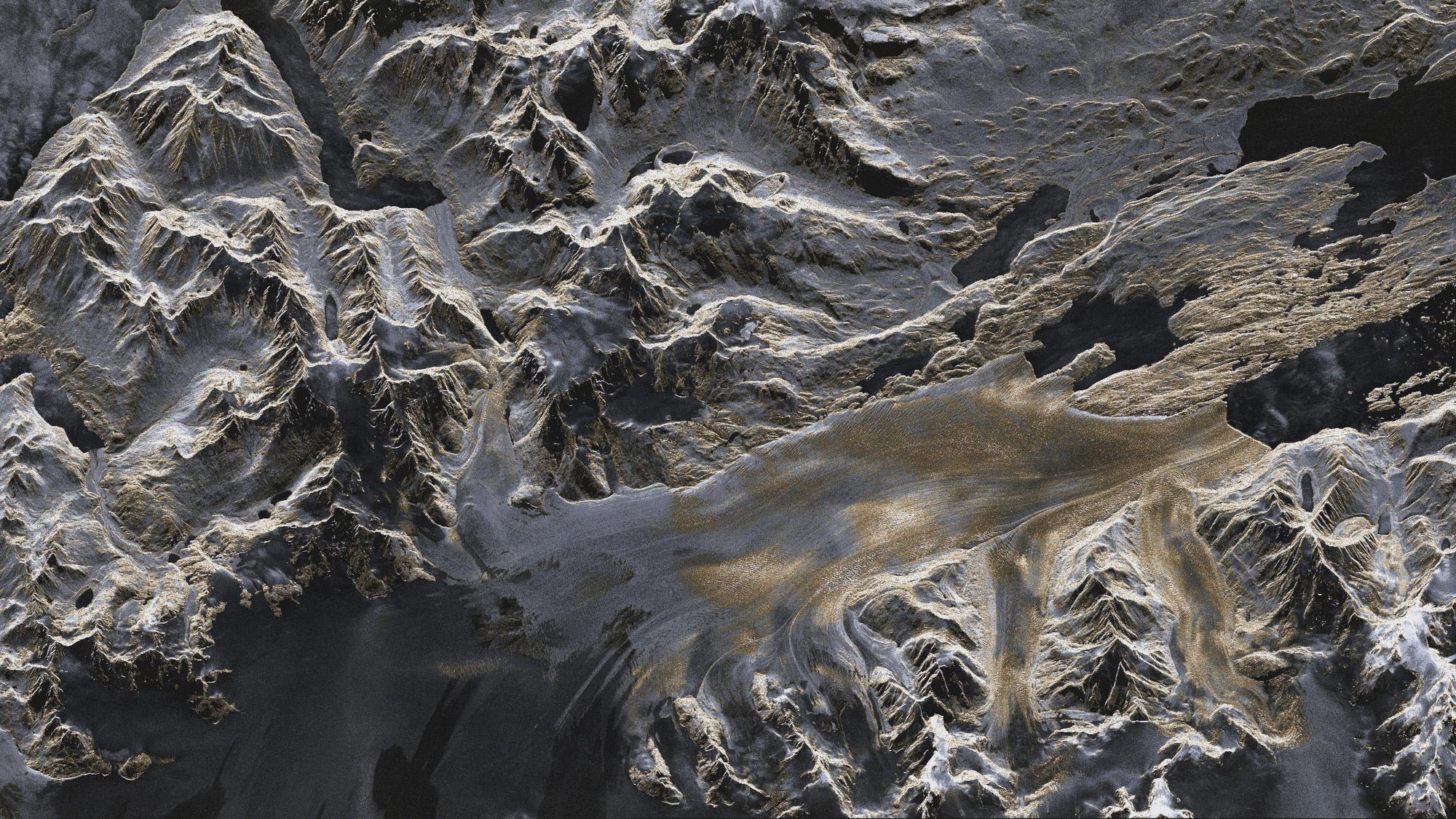 TerraSAR-X Aufnahme: Upsala-Gletscher in Patagonien