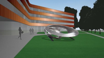 Designentwurf mit neuem Hauptgebäude am Standort Köln-Porz