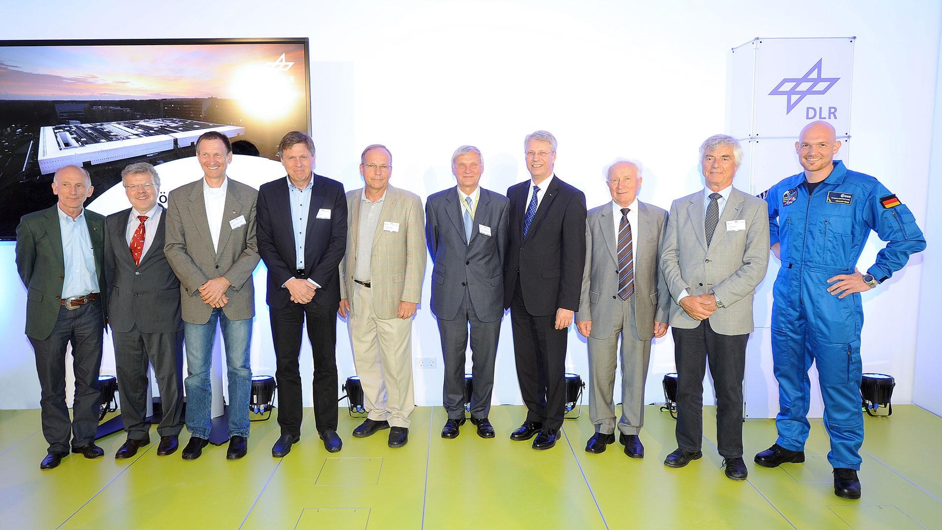 Alle deutschen Astronauten während der Eröffnung des :envihab