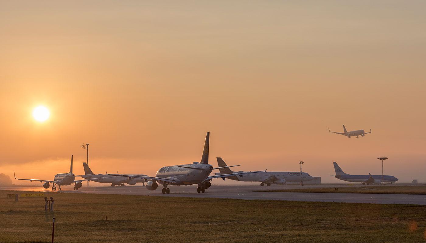 Flugzeuge am Flughafen München