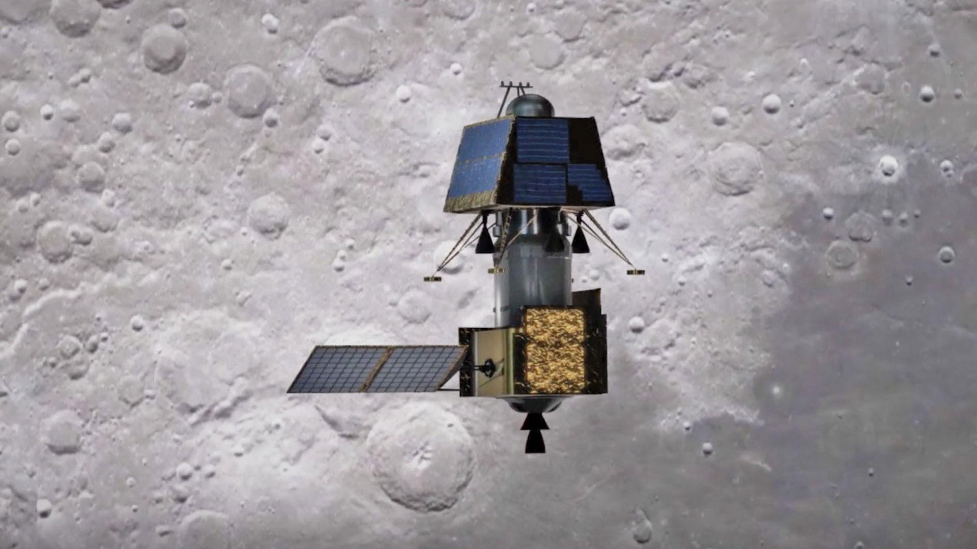 Indischer Mondorbiter Chandrayaan-2 und Mondlandemodul Vikram