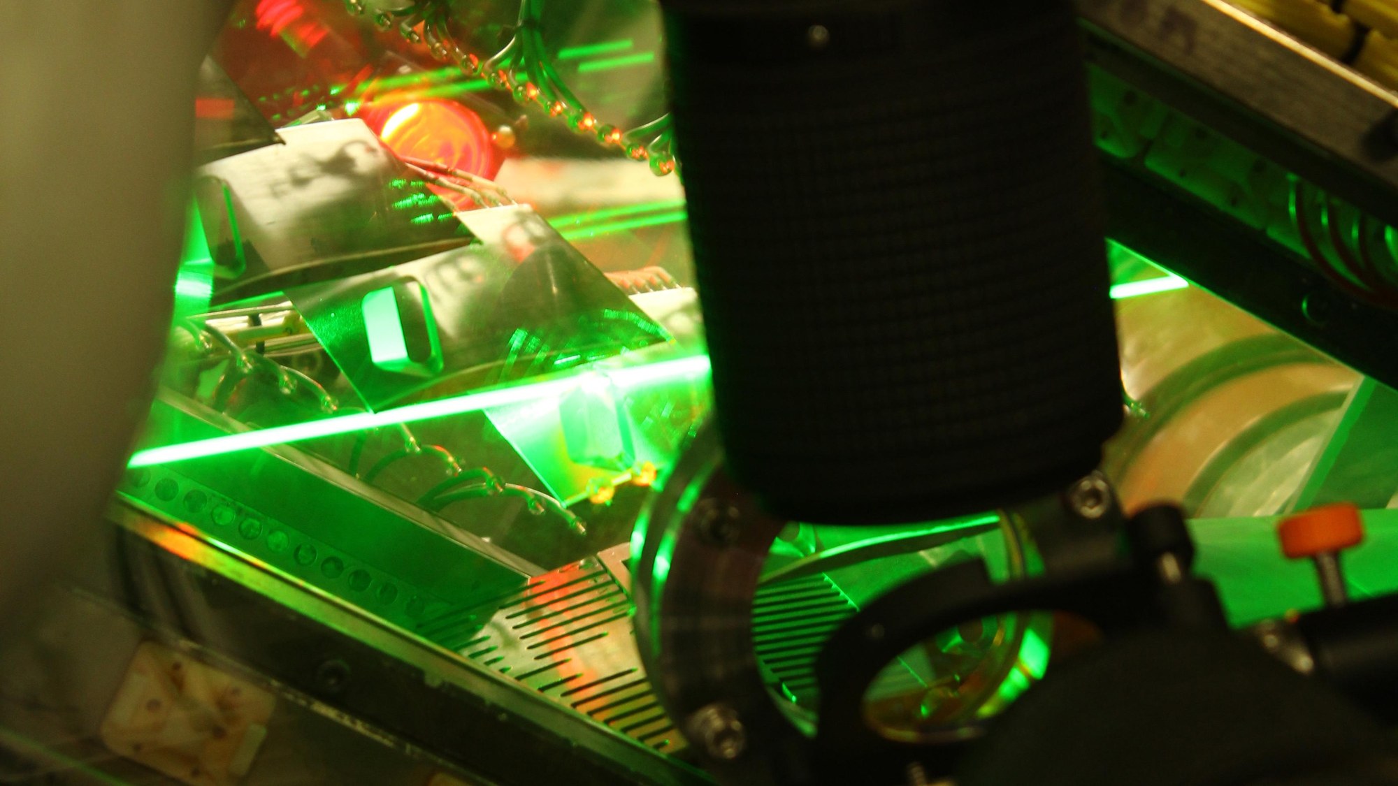 Laser während der Messung