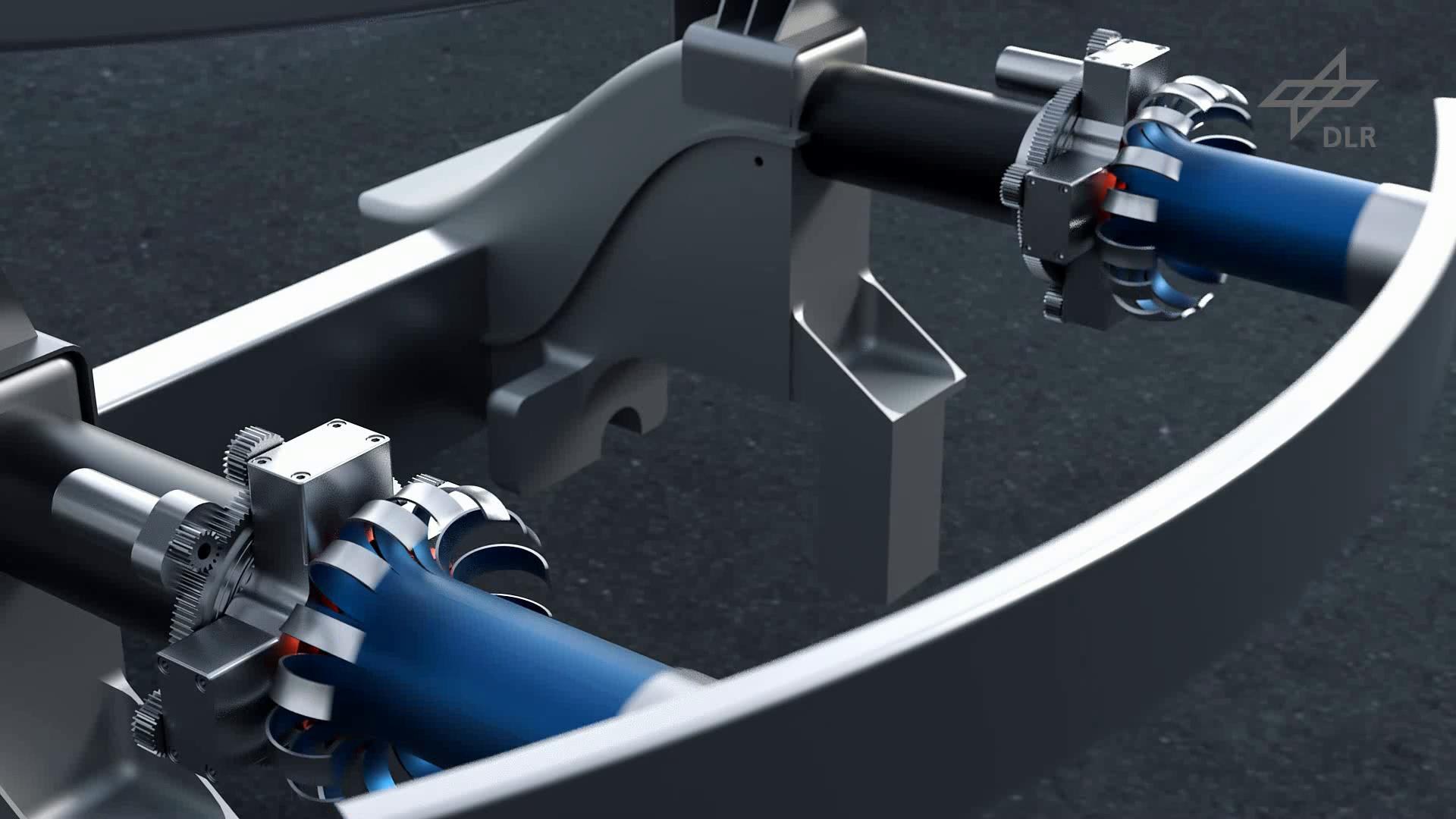 Visualisierung des aktiven Crashabsorbers