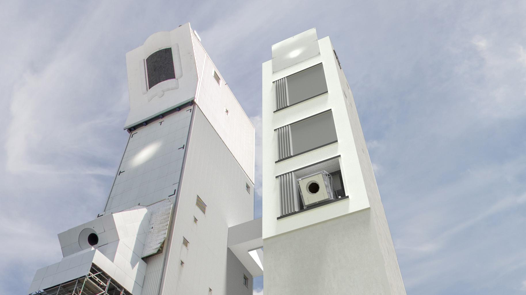 Der neue Solarturm des DLR-Instituts für Solarforschung