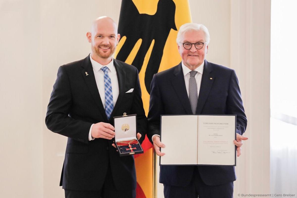 Alexander Gerst und Bundespräsident Frank-Walter Steinmeier
