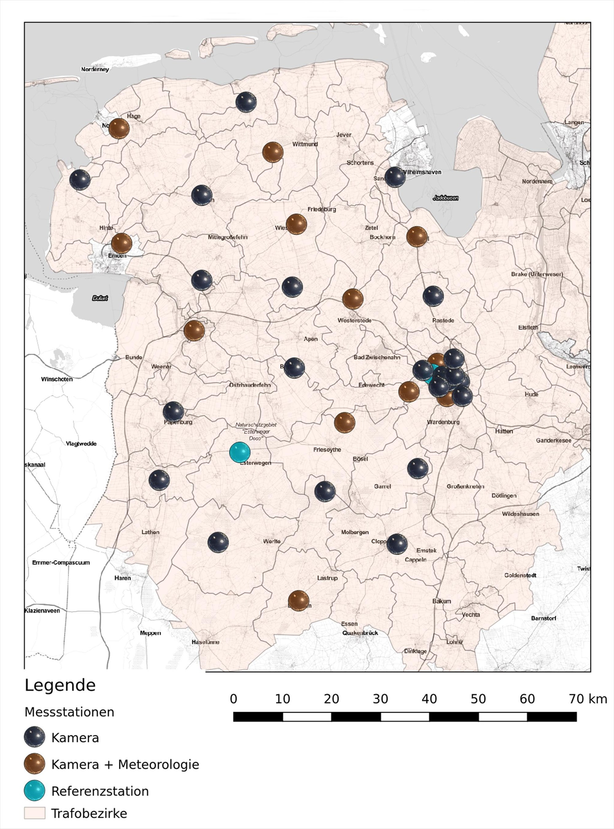 Das Eye2Sky-Messnetz wird bei Fertigstellung 34 Stationen umfassen