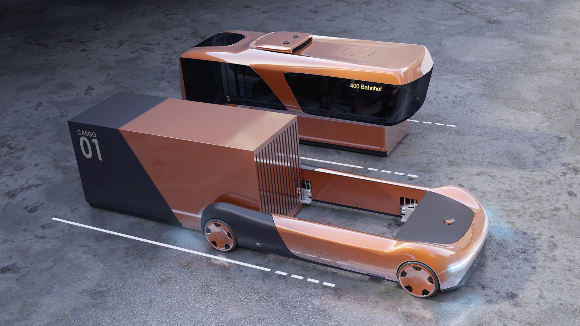 Futuristisches Fahrzeugkonzept U-Shift