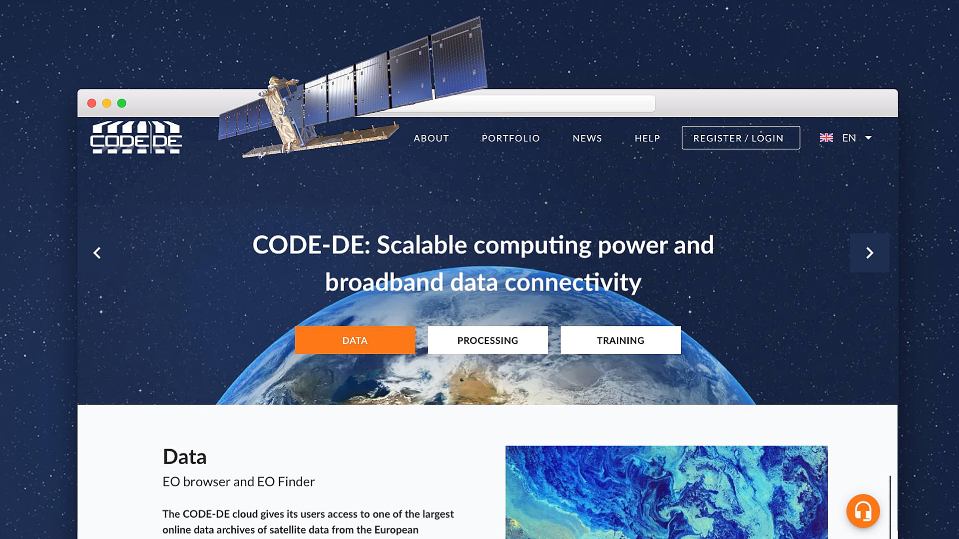 Erdbeobachtungsportal CODE-DE