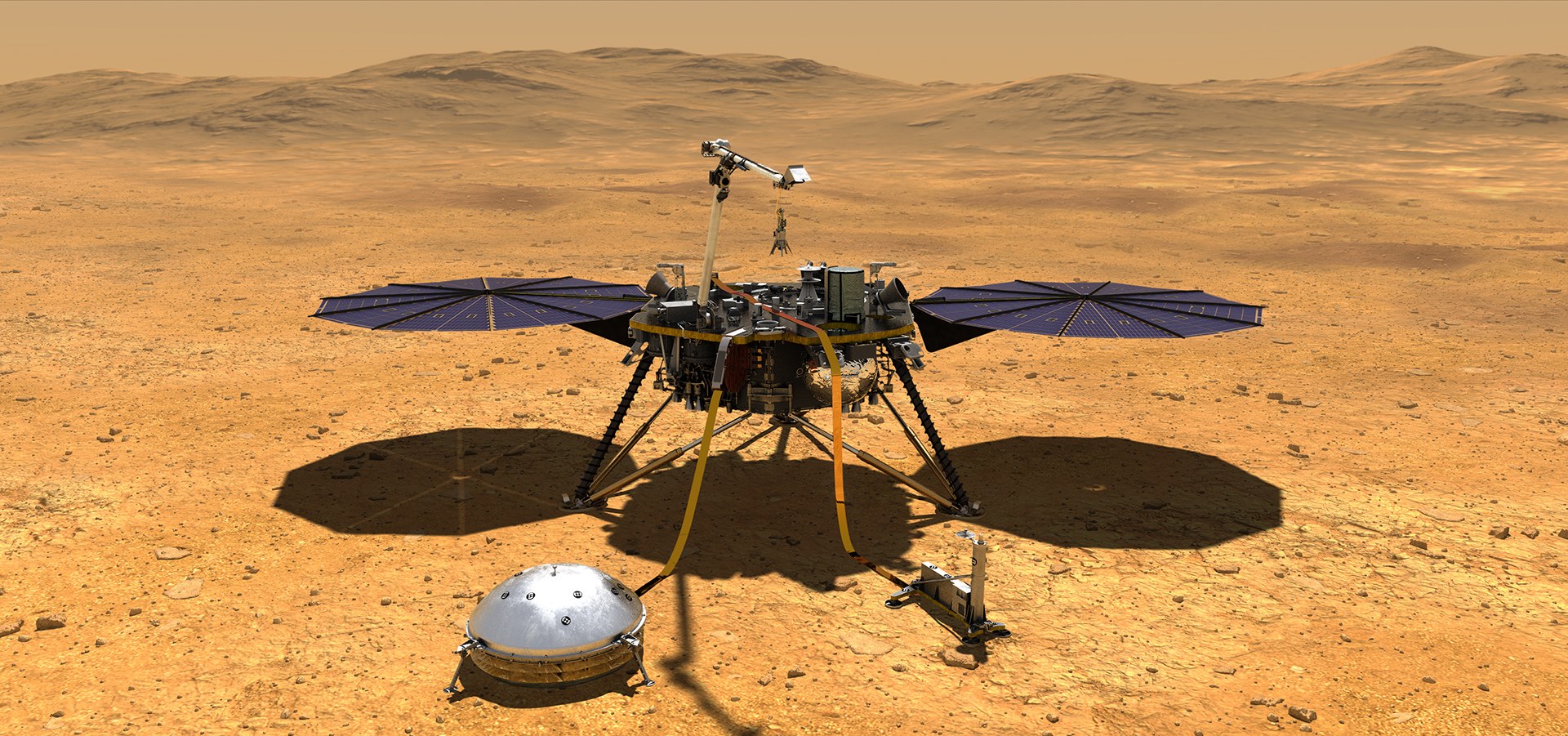 Die NASA-Sonde InSight auf dem Mars