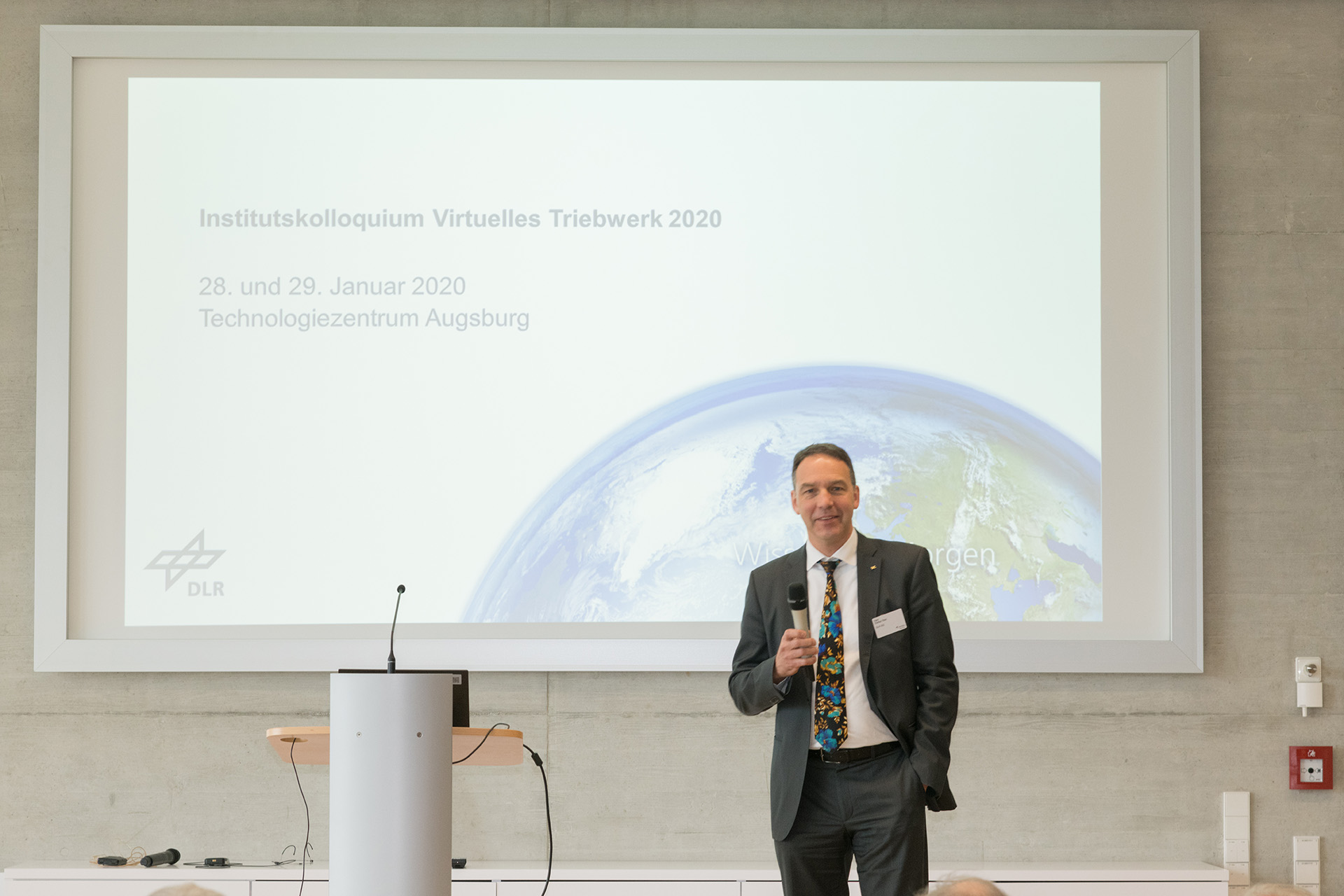 Prof. Reh beim Kolloquium