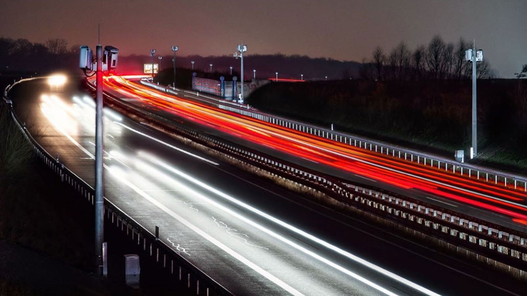 Langzeitbelichtung: Das Testfeld Niedersachsen bei Nacht