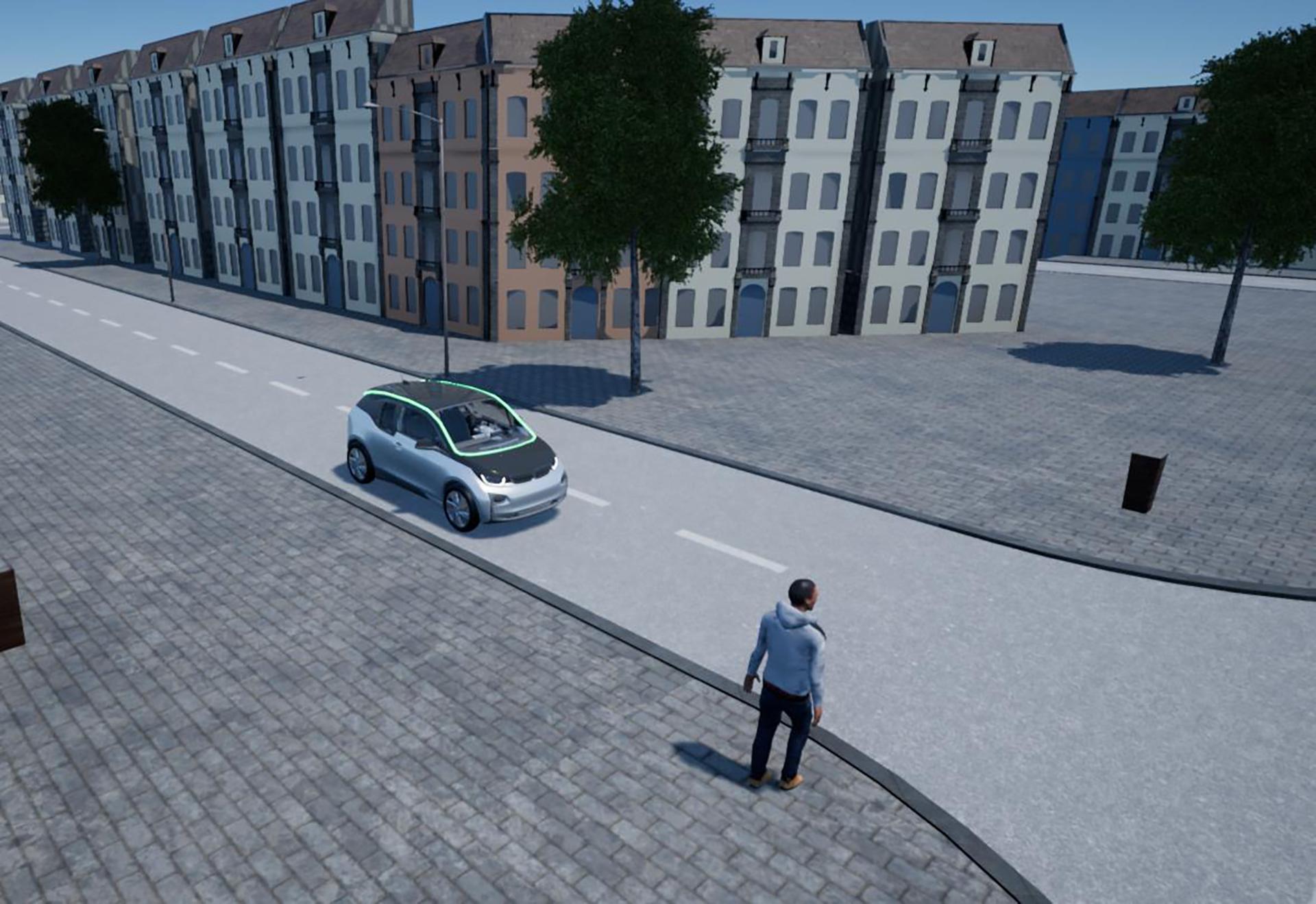 Fahrzeug mit LED-Lichtband