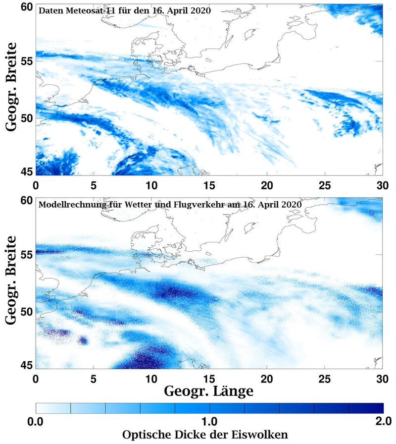 DLR Meteosat11Daten zur optischen Dicke von Eiswolken