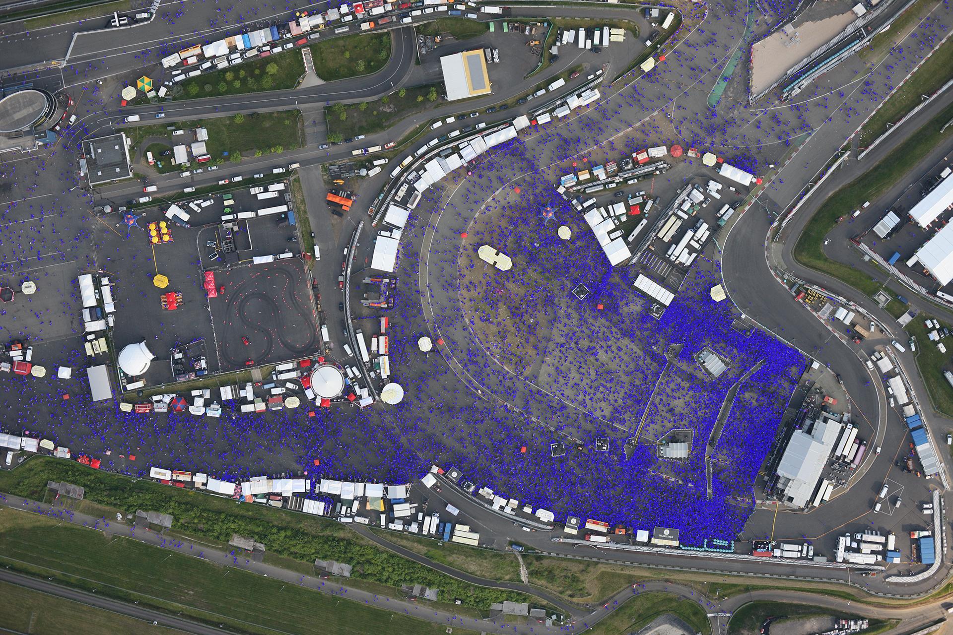 Überlagerung einer Luftaufnahme mit KI-basierter Schätzung