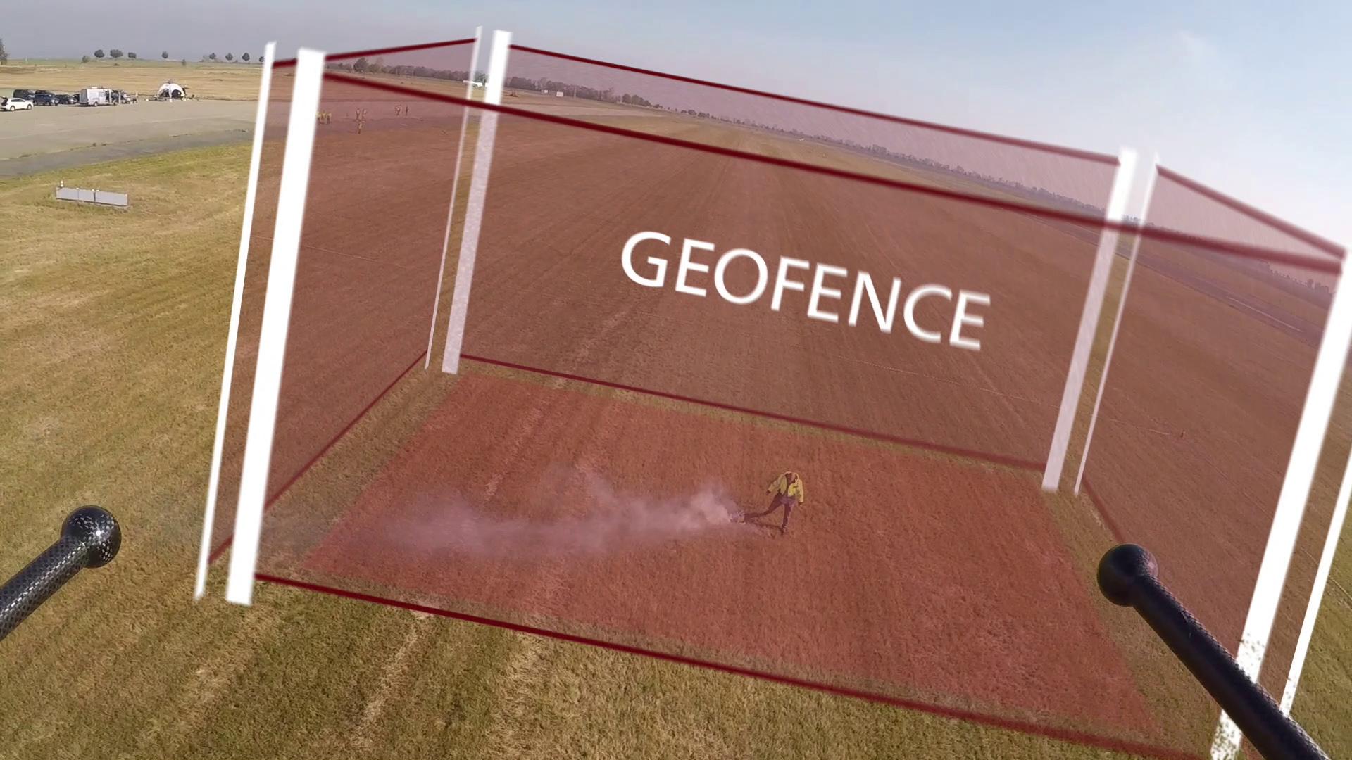 Aufnahme der Rauchfackel und Geofence-Illustration