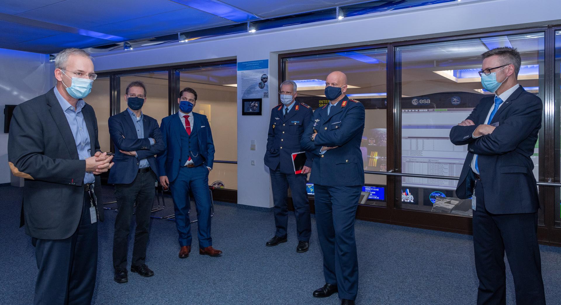 Besucherbrücke des Raumflugbetrieb