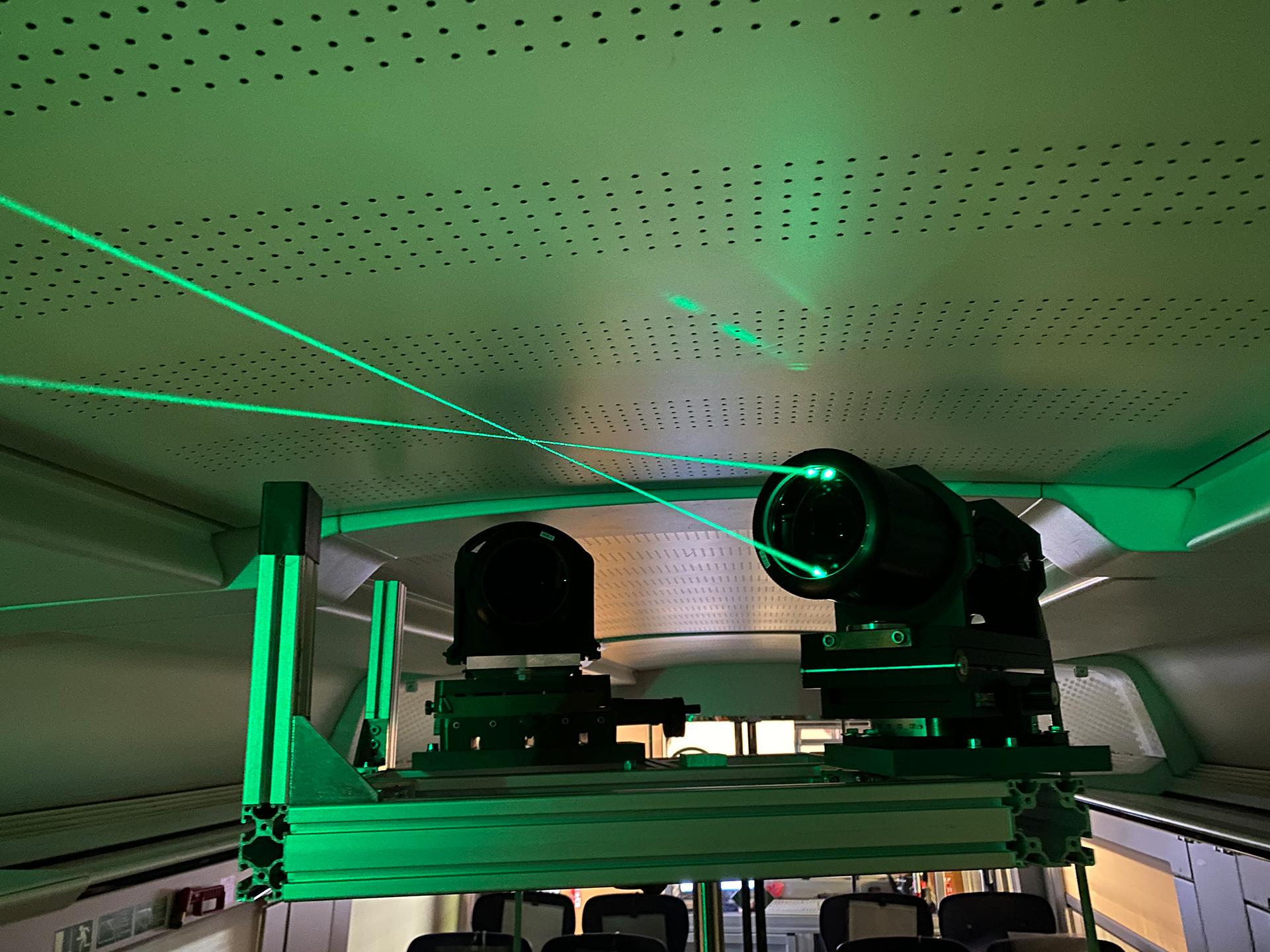 LDA-PDA-Messung unter dem Deckenlufteinlass