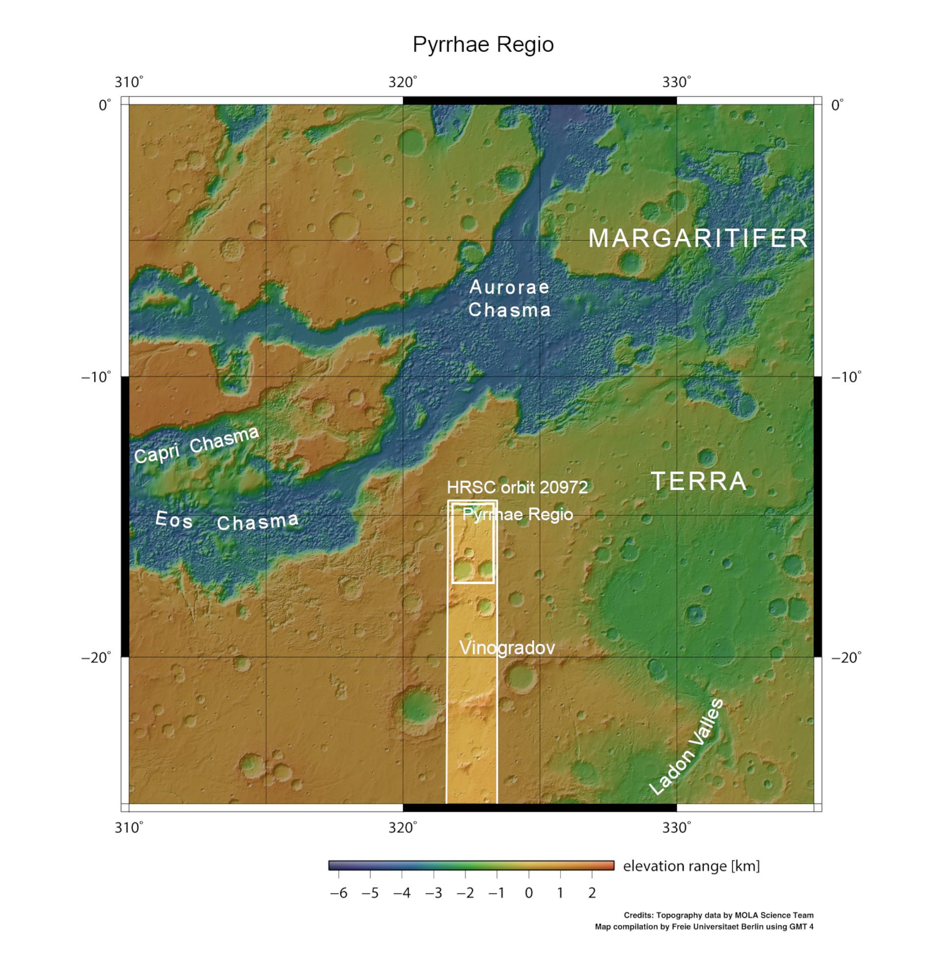 Das Marshochland bei Pyrrhae Regio