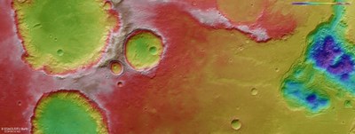 Topographische Bildkarte von Pyrrhae Regio