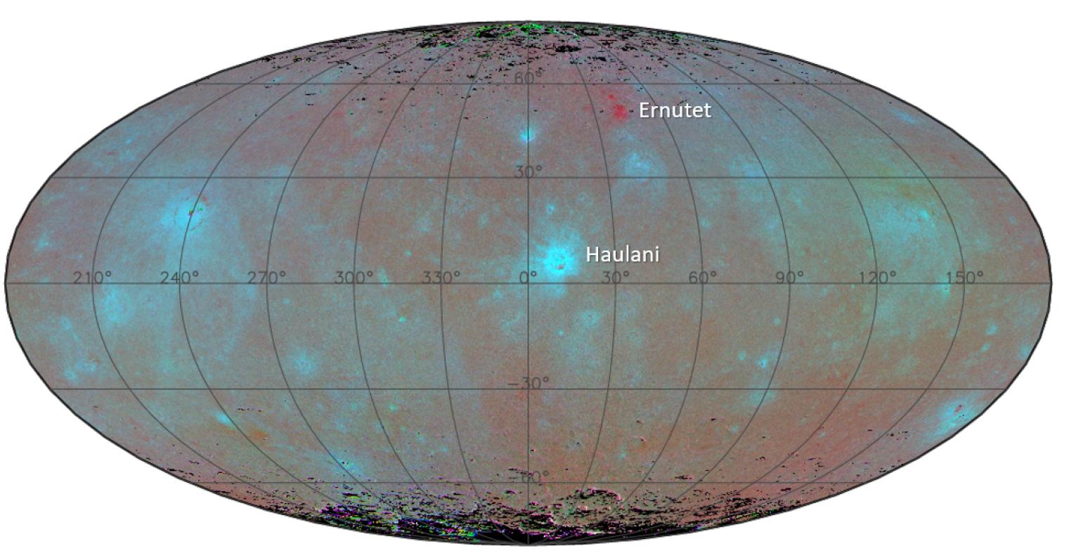 'Blaues' Oberflächenmaterial auf Ceres