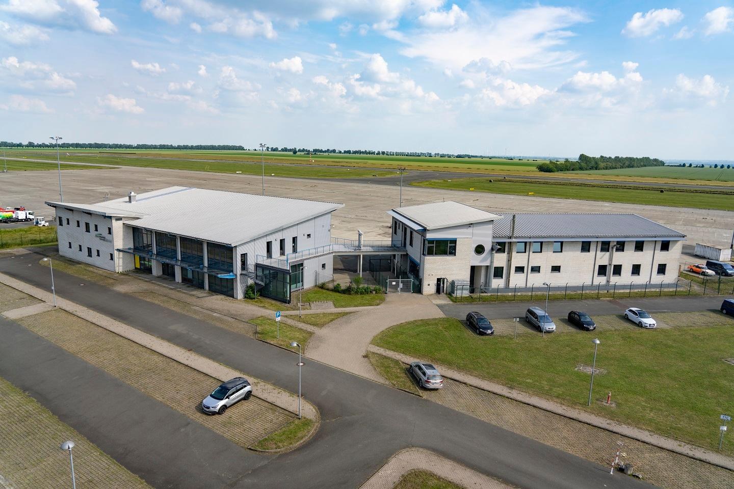 Gelände des Nationalen Erprobungszentrums für unbemannte Luftfahrtsysteme am Flughafen Magdeburg-Cochstedt