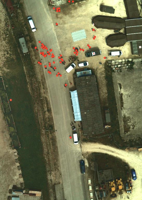 KI-basierte Personenerkennung in einem Luftbild mit 3cm Bodenauflösung je Pixel