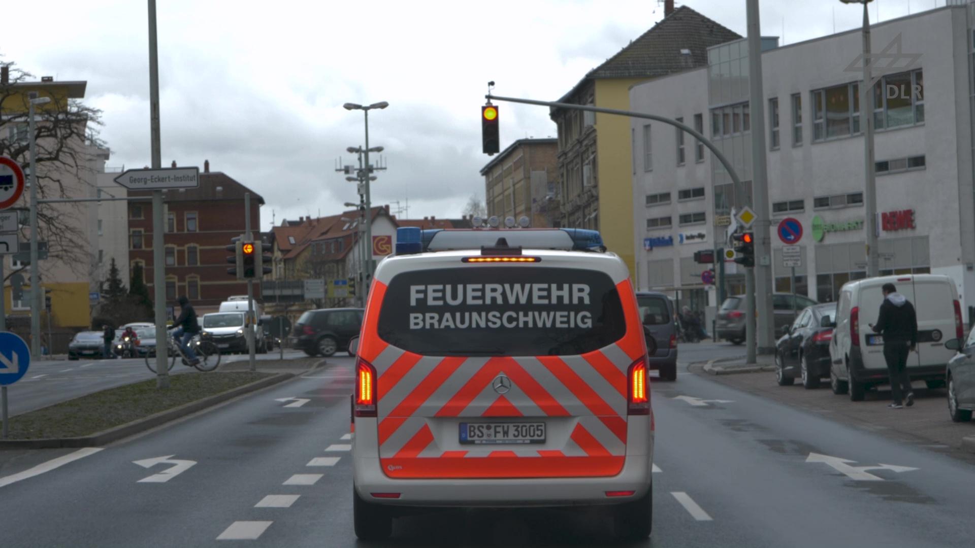 Das Projekt SIRENE in Aktion an Bord eines Einsatzfahrzeugs