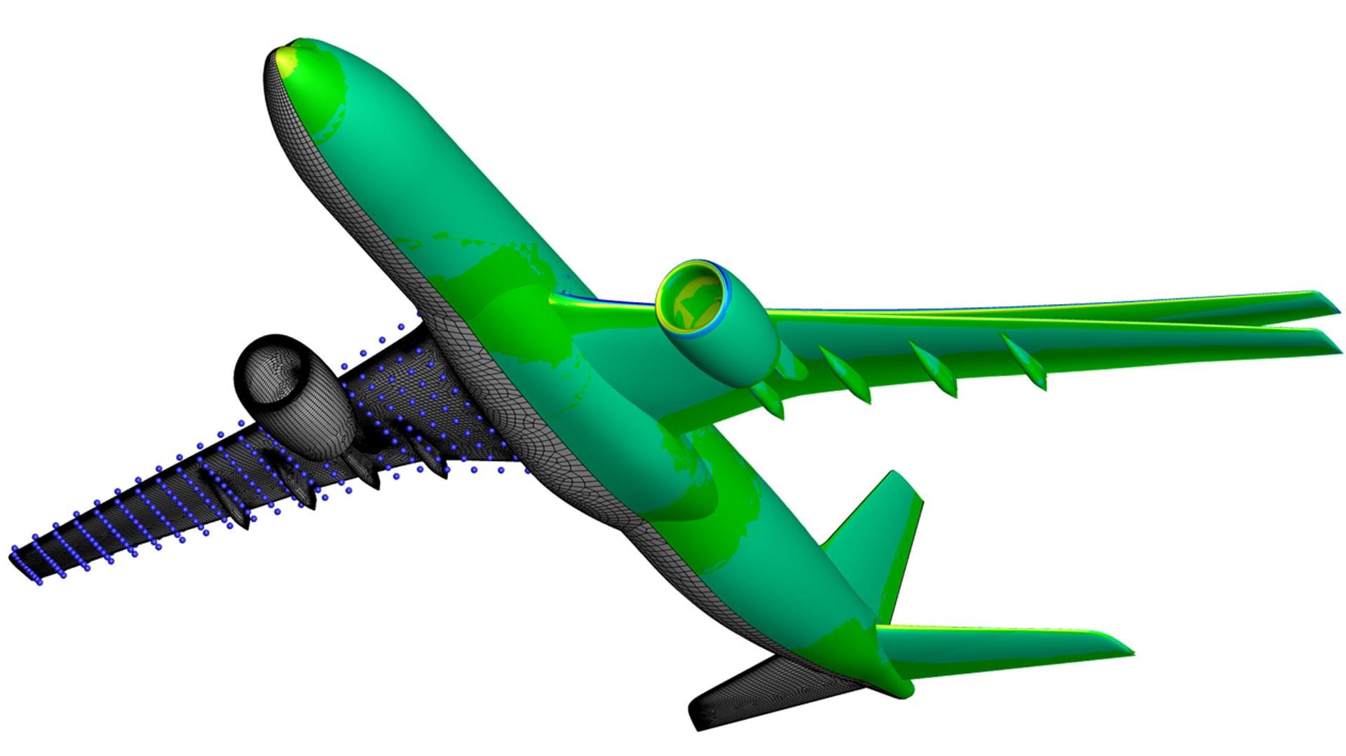 Digitale Forschungsflugzeug-Konfiguration