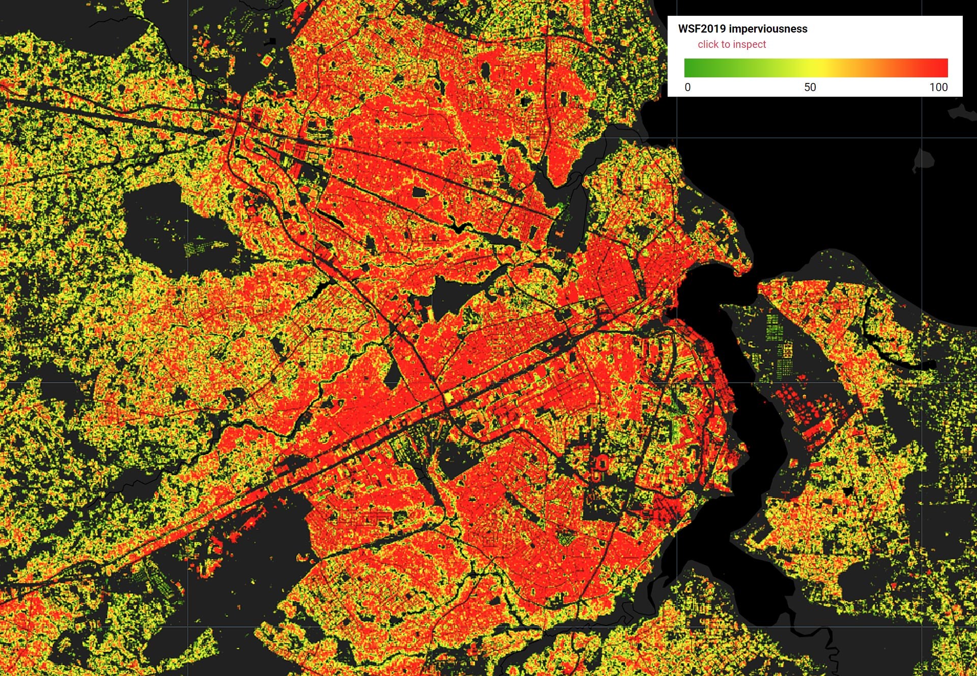 Prozentuale Flächenversiegelung in Dar Es Salaam, Tansania