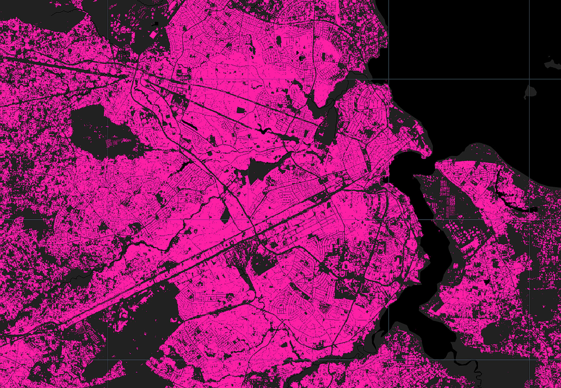 Siedlungsausdehnung in Dar Es Salaam, Tansania (WSF2019)