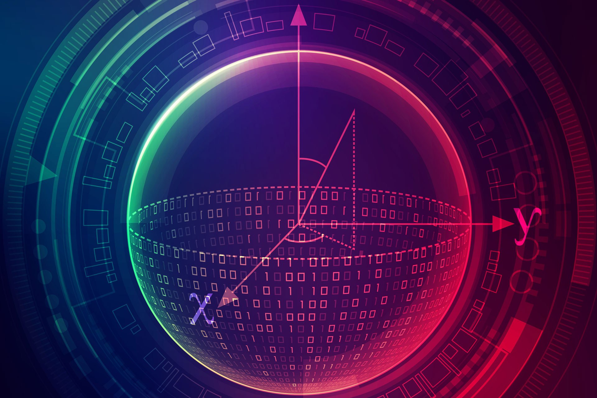 Darstellung des Qubit-Konzepts