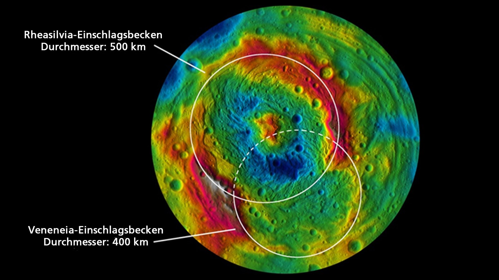 Spuren gewaltiger Kollisionen auf Vesta