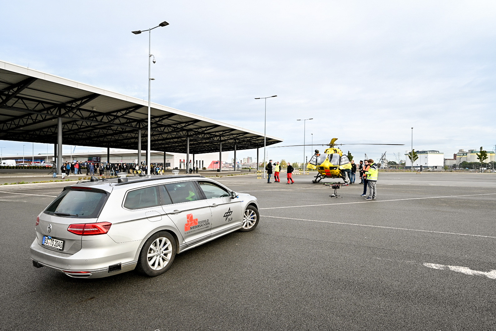 Alle Akteure der Live-Demonstration Air2X vereint