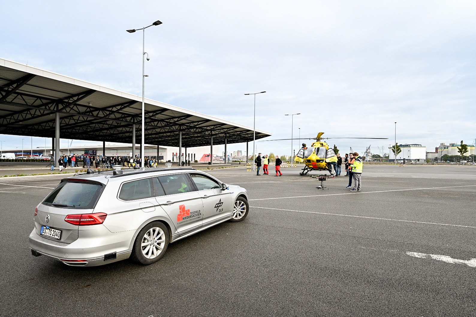 Alle Akteure der Live-Demonstration Air2X vereint