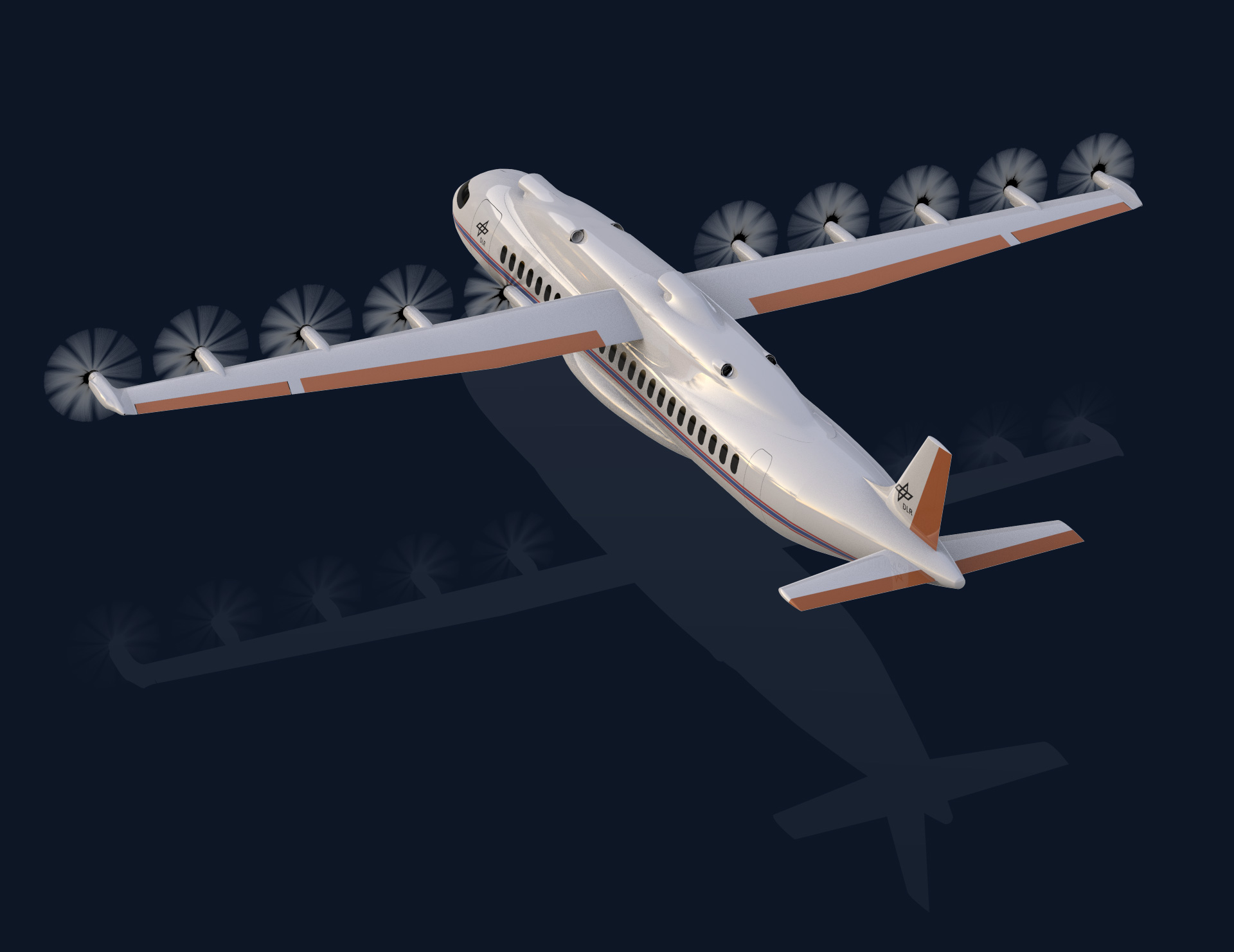 Regionalflugzeug mit verteilten Antrieben