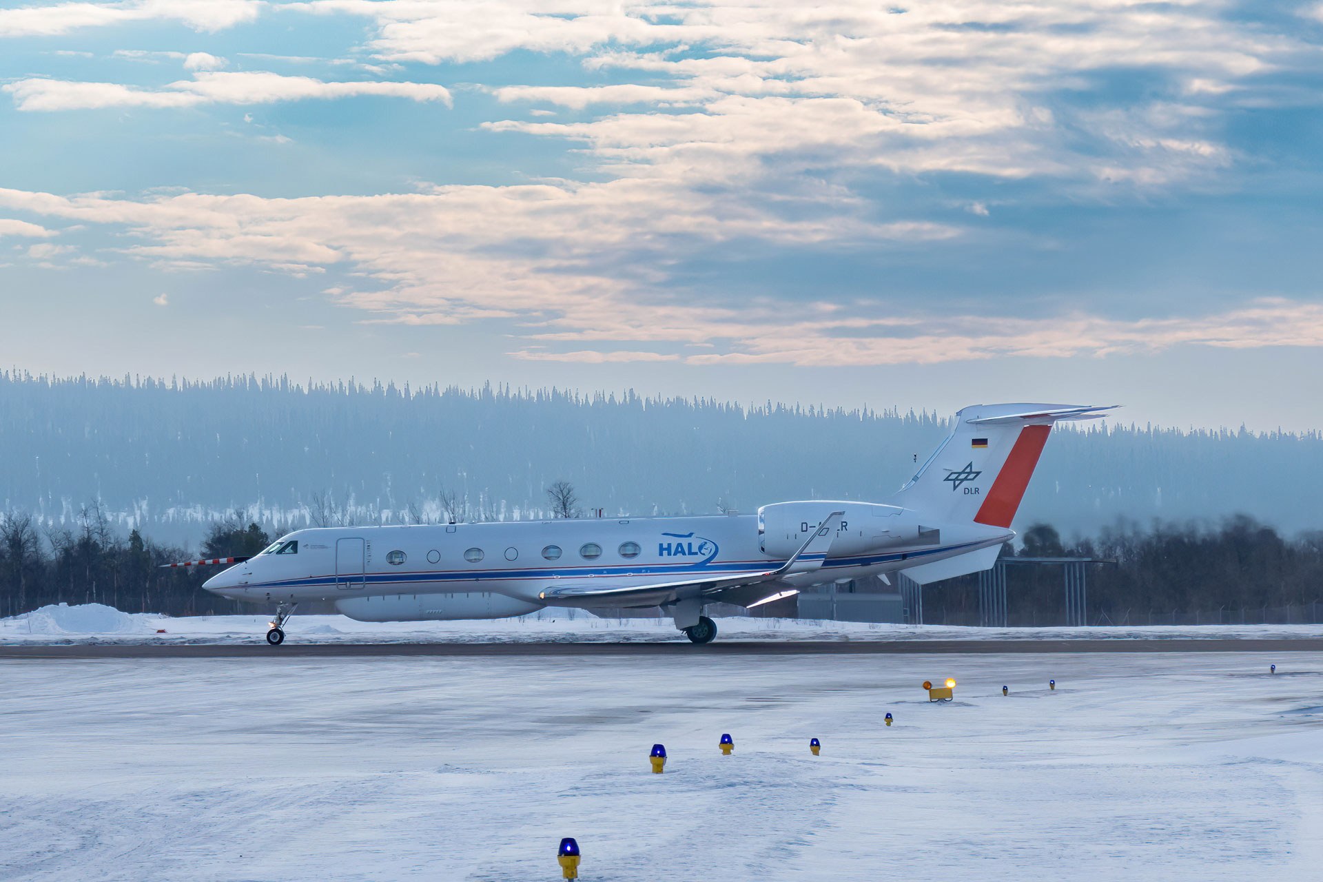 HALO nach der Landung in Kiruna, Schweden