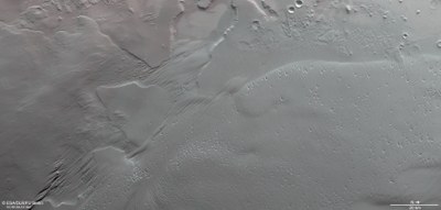 3D-Ansicht der Landschaft bei Eumenides Dorsum