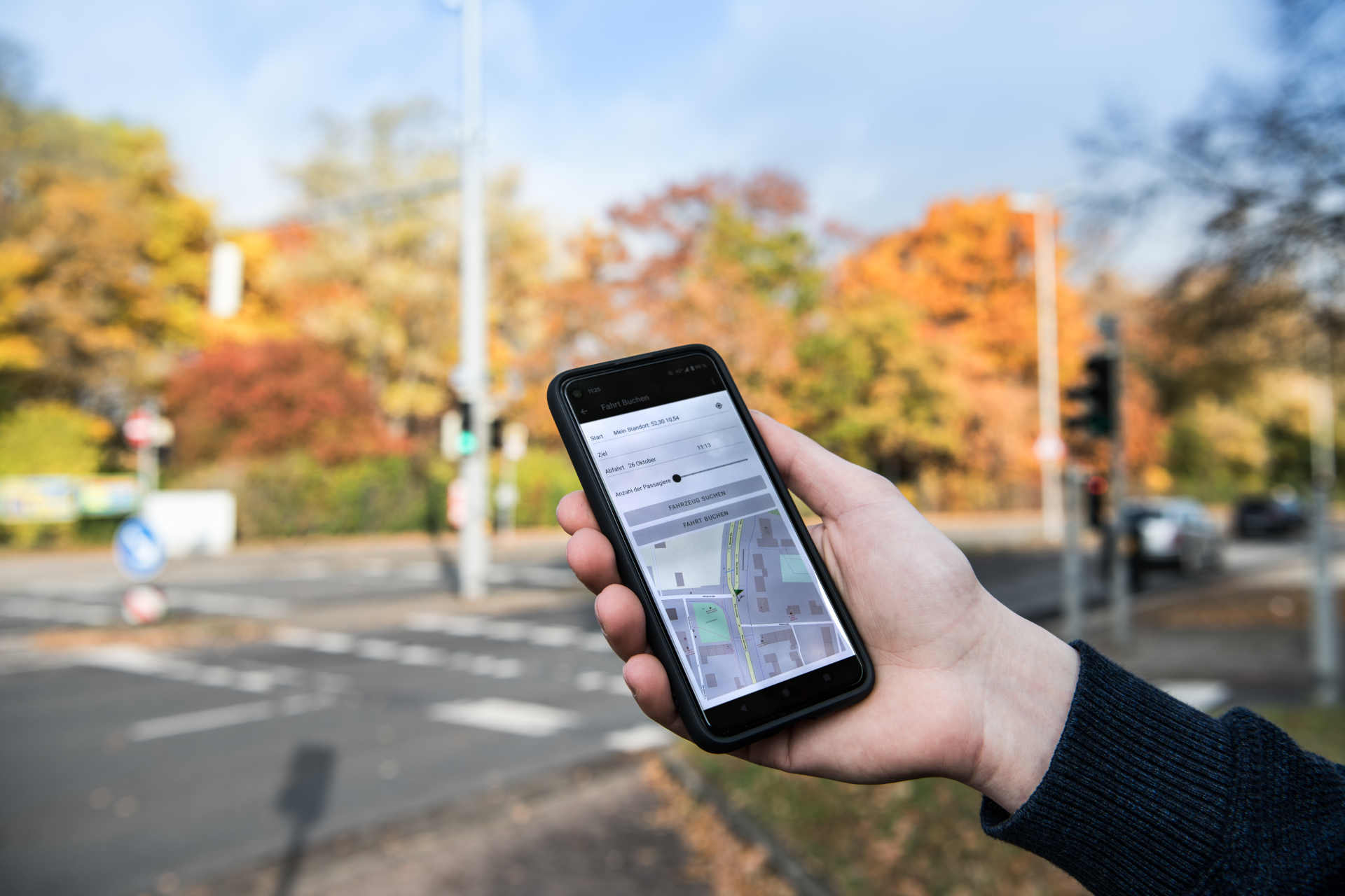 Eine App zeigt den Weg.