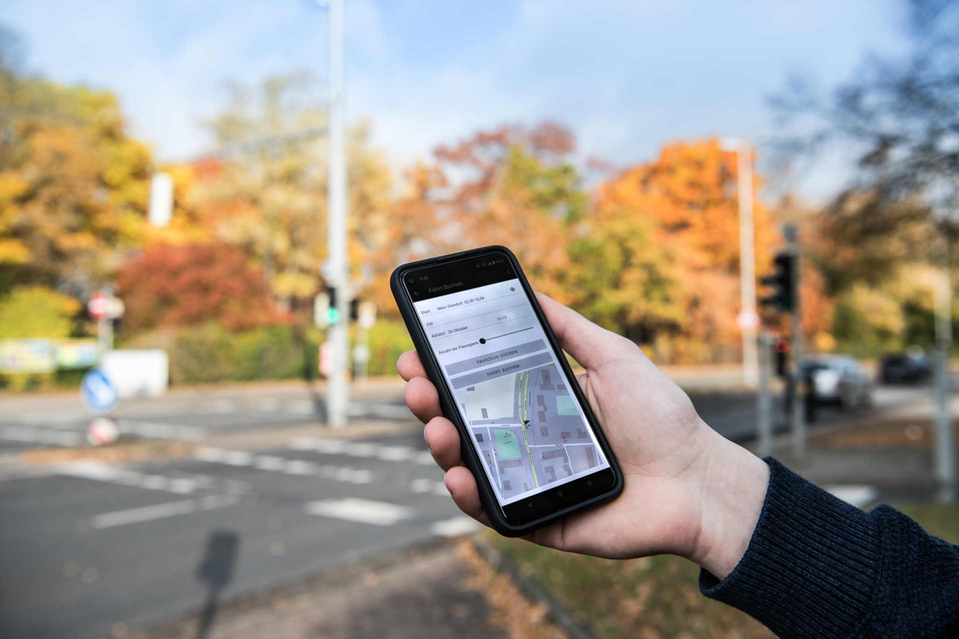 Eine App zeigt den Weg.