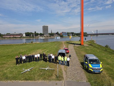 Einsatzteam der Live-Lage-Übung an Rheinorange