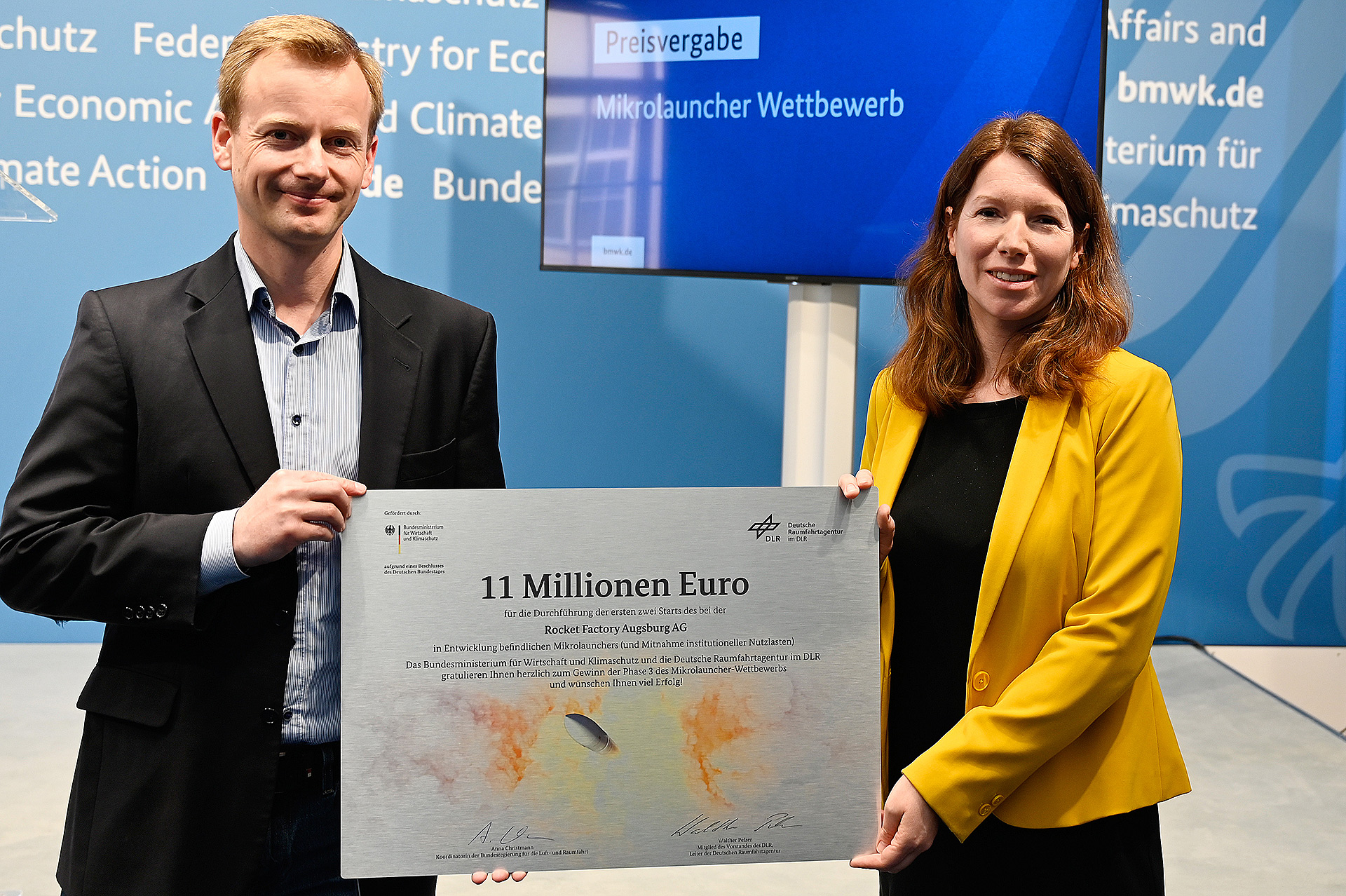 Preisverleihung beim Mikrolauncher-Wettbewerb