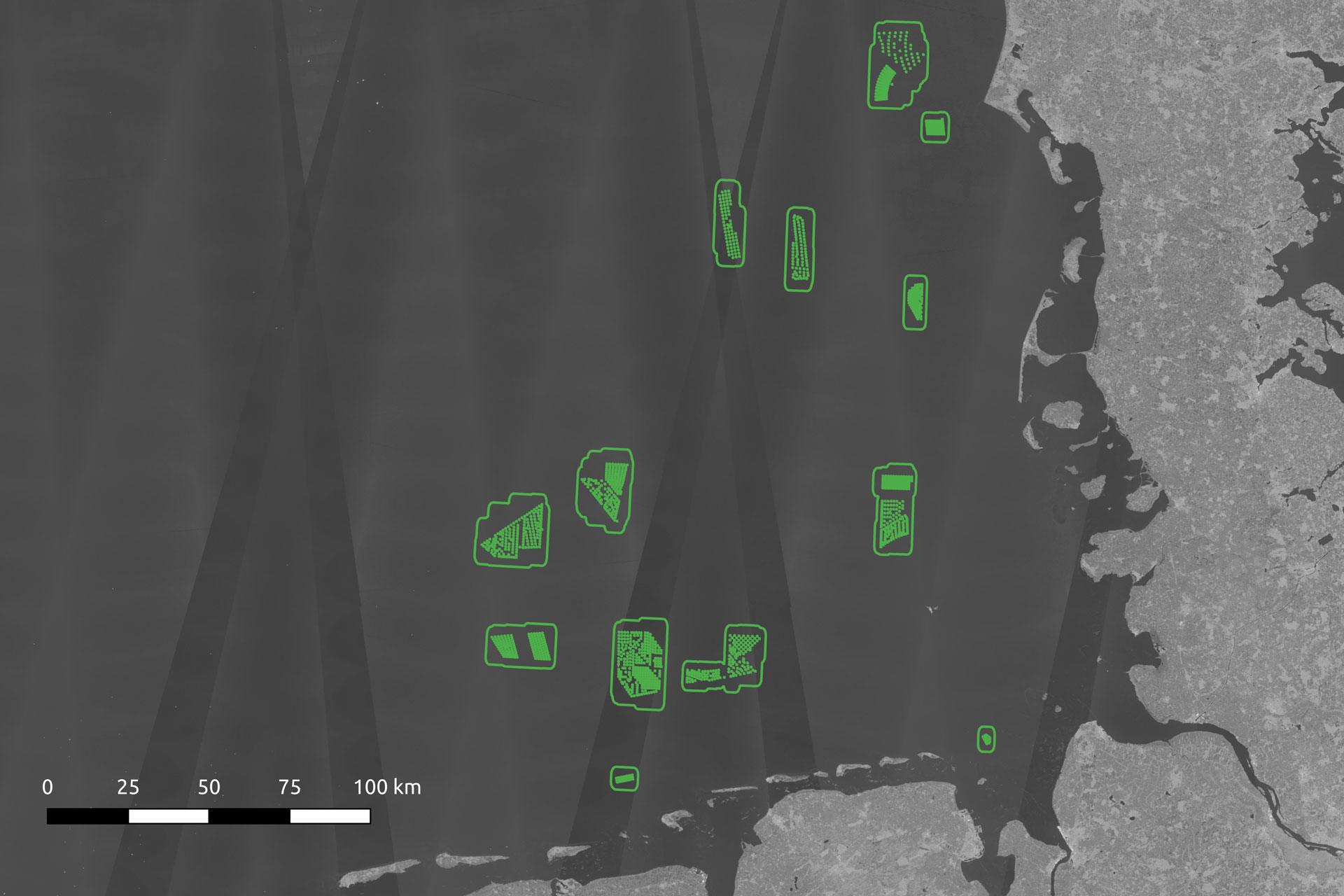Offshore-Windanlagen in der Nordsee