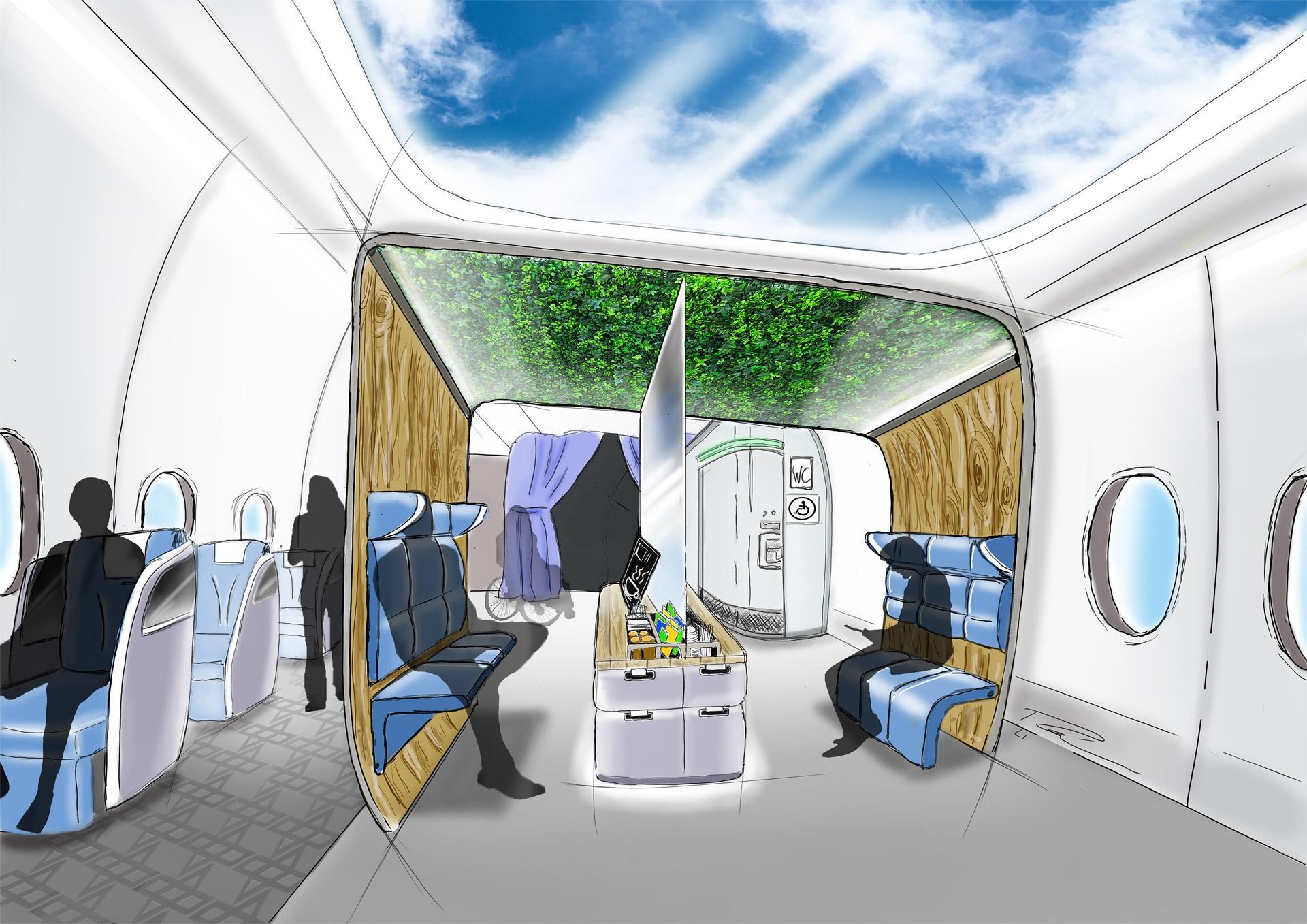 Konzept für die Flugzeugkabine der Zukunft