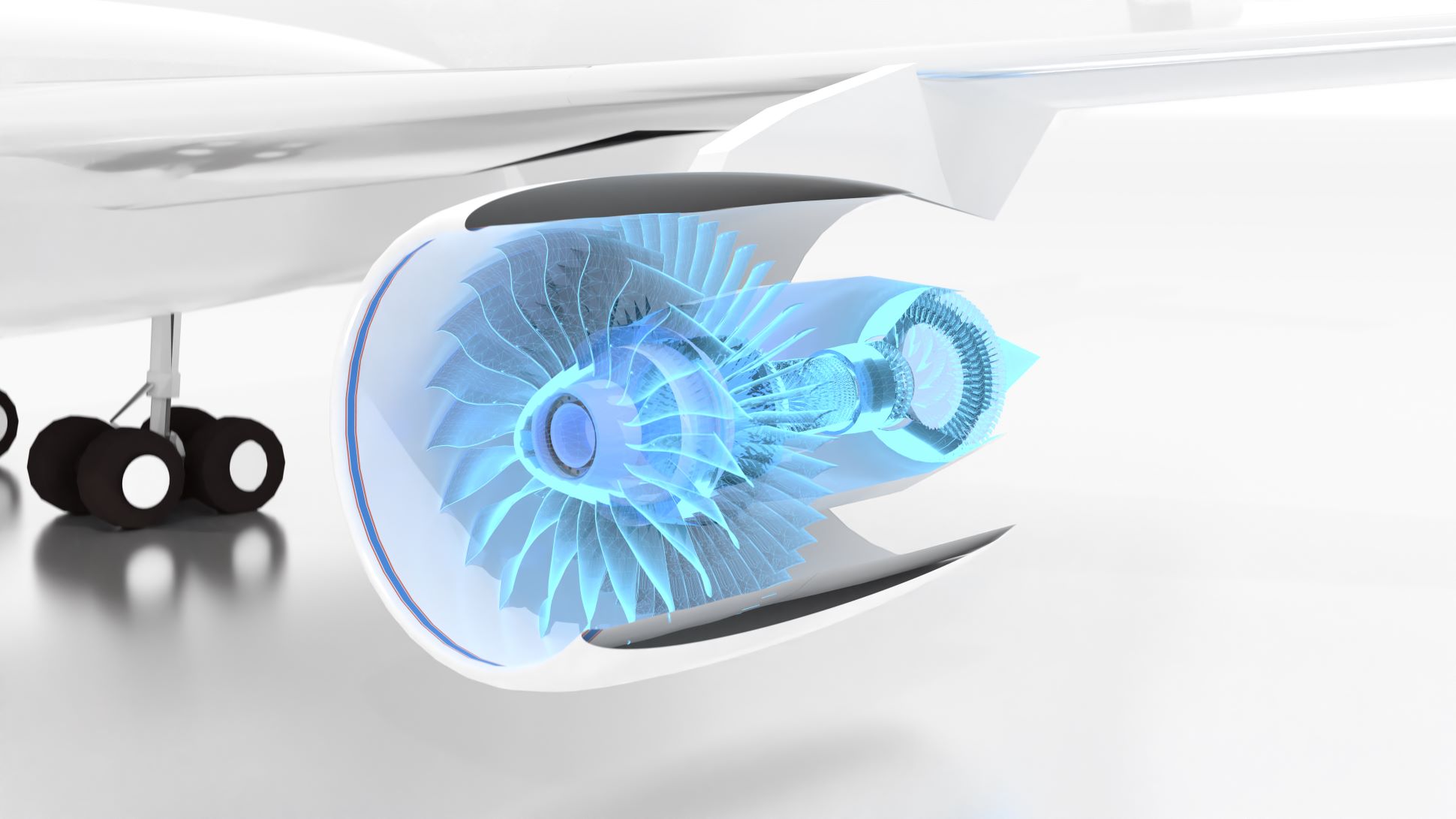 Darstellung eines virtuellen Triebwerks