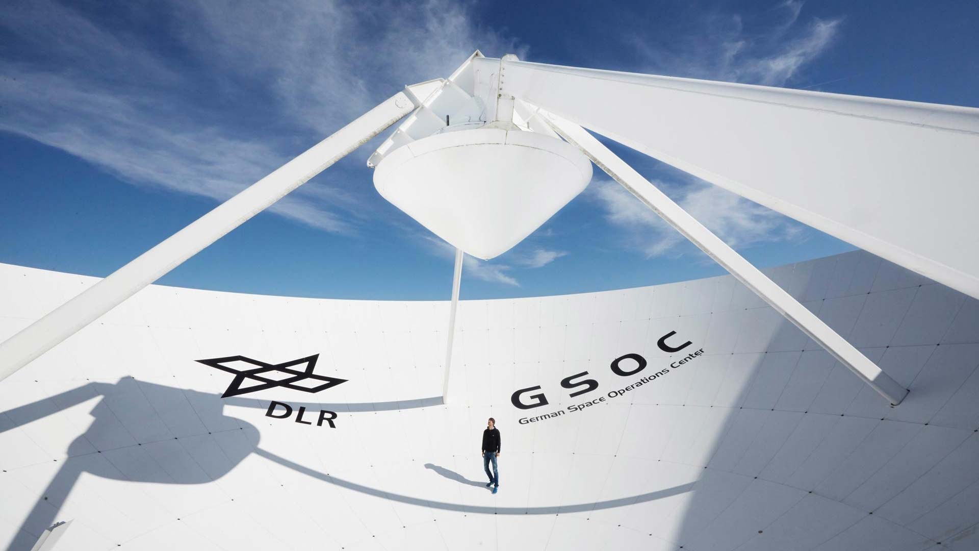 Großantenne in Weilheim, die zur Verifizierung der Galileo-Signale genutzt wird